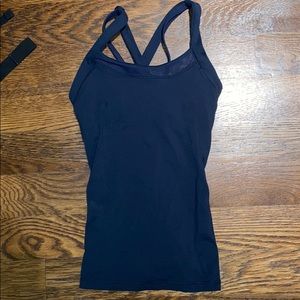 Navy Lululemon Criss Cross Back Tank Top